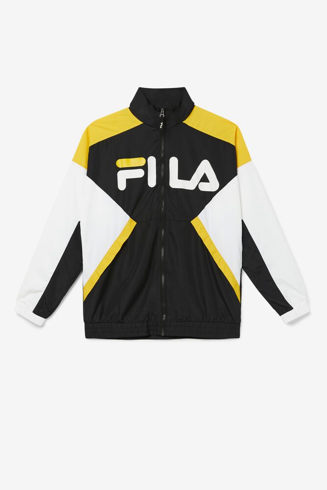 Fila Jakke Herre Svart/Hvite Oliviero Wind 056418-QTV